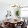 Ludomide 8-Light Globe Chandelier Gold Sputnik Chandeliers  Linear Mid Century Pendant Light Fixture for Dining Room - 3 of 4