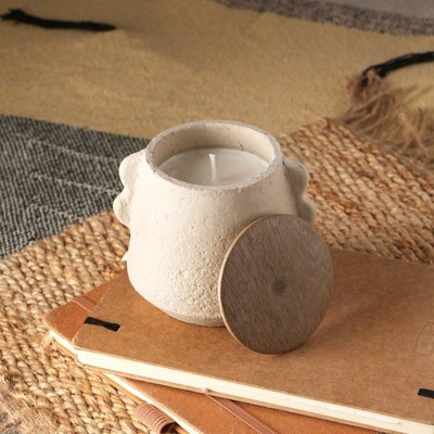 JUJABU 8oz Jar Candle with Wooden Lid - Vanilla Lavender Scent