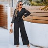 Women's Sheer Sleeve Jumpsuit with Belted Waist - Cupshe - 4 of 4