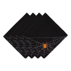 Design Imports Spooky Spiderweb Embellished Napkin (Set Of 4) - 1 of 4