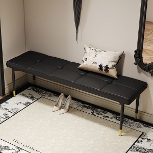 Sapphtopaz Modern Ottoman Shoe Bench Vanity Stool with Metal Legs Footstool Entryway Bench for Living Room, Bedroom, Fitting room - 1 of 4