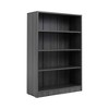 Infurnic Decorative Bookshelf, Tall Modern Wood Bookshelf with 4 Shelves, for Living Room or Library Bookcase, White, 11.6"*33"*48" - 3 of 4