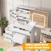 Vanity Desk with Sliding Mirror and Light, Makeup Vanity Set - 2 of 4
