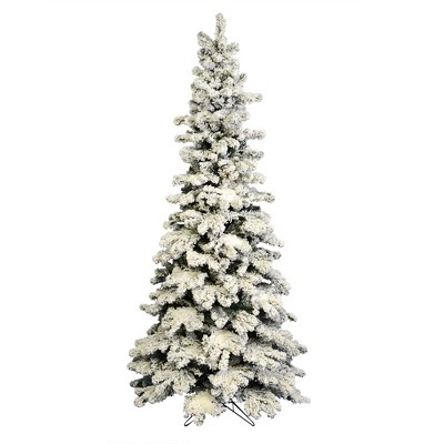 Vickerman 9' X 44" Flocked Atka Pencil Artificial Christmas Tree, Warm ...