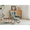 CAVINAS Velvet Glider Rocking Chair,Modern Upholstered Nursery Rocking Chairs with High Backrest,Nursery Accent Chair for Bedroom - 2 of 4