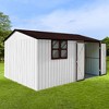 NicBex 10x12Ft Metal Garden Sheds, Outdoor Storage Sheds, Gazebos with a Practical Pent Roof, Carports with Window for Garden, Patios, Lawns - 2 of 4
