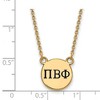 Black Bow Jewelry 14k Yellow Gold Plated Sterling Silver Pi Beta Phi Greek Life Necklace 18 Inch - image 2 of 4