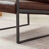Vynxaria PVC Leather Accent Arm Chair ¨C Stylish - 3 of 4