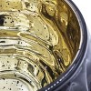 TopComfy Decorative Bowls 4 Pack Shiny Oval Cutout Text Glass Candle Holders with Gold Mercury Interior for Warm for Living Room, Black, 18"*18"*8" - 3 of 4