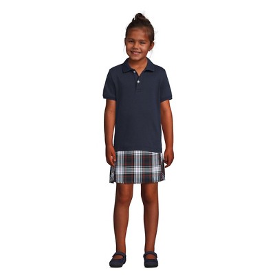 Lands' End School Uniform Kids Short Sleeve Tailored Fit Interlock Polo Shirt