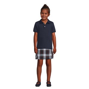 Lands' End School Uniform Kids Short Sleeve Tailored Fit Interlock Polo Shirt - 1 of 4