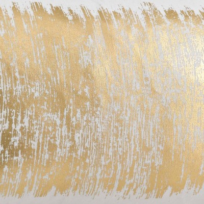 Gold Metallic Banded Design Rectangular Cotton Throw Pillow