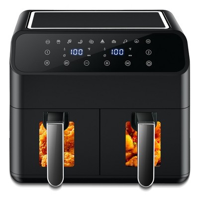 SUGIFT 8-Qt Air Fryer with 2 Baskets 8 Functions