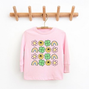 The Juniper Shop Smiley Clover Daisy Toddler Long Sleeve Tee - 1 of 3