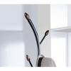 Roundhill Furniture Arles Metal Standing Coat Rack - Black and Walnut - 2 of 4