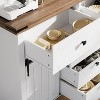 Five-Drawer Wooden Dresser for Bedroom, Farmhouse Modern Chest of Drawers with Wide Metal Handle,Storage Organizer for Living Room & Kids Room - 3 of 4