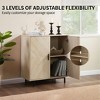 CENGHU Storage Cabinet with 2 Doors, Modern Buffet Sideboard Cabinet, Wood Grain Decoratio Cabinet with for Bedroom, Living Room, Kitchen, Enterway - 4 of 4