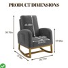 High-Back Rocking Chair Nursing Rocking Chairs with Armrest Modern Rocker Chair - 2 of 4