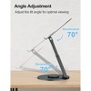 Attop Telescopic Laptop Stand for Desk with 360° Swivel Base, Sit to Stand, Height Adjustable Gray - 4 of 4