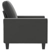 vidaXL Dark Grey Sofa Chair with Comfortable Microfiber Upholstery, Modern Design, Easy Clean Fabric, and Ample Seat Space - 3 of 4