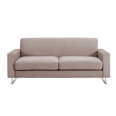 Baylie Mid-Century Reclining Sofa in Plush Black Velvet
