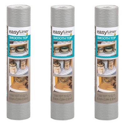 Duck EasyLiner Smooth Top Non-Adhesive Shelf and Drawer Liner, Dark Gray