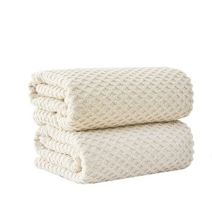 Cotton Quick-Dry Textured Towels - Great Bay Home. - 1 of 4