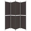 vidaXL 4-Panel Room Divider Brown 78.7"x86.6" Fabric - image 4 of 4