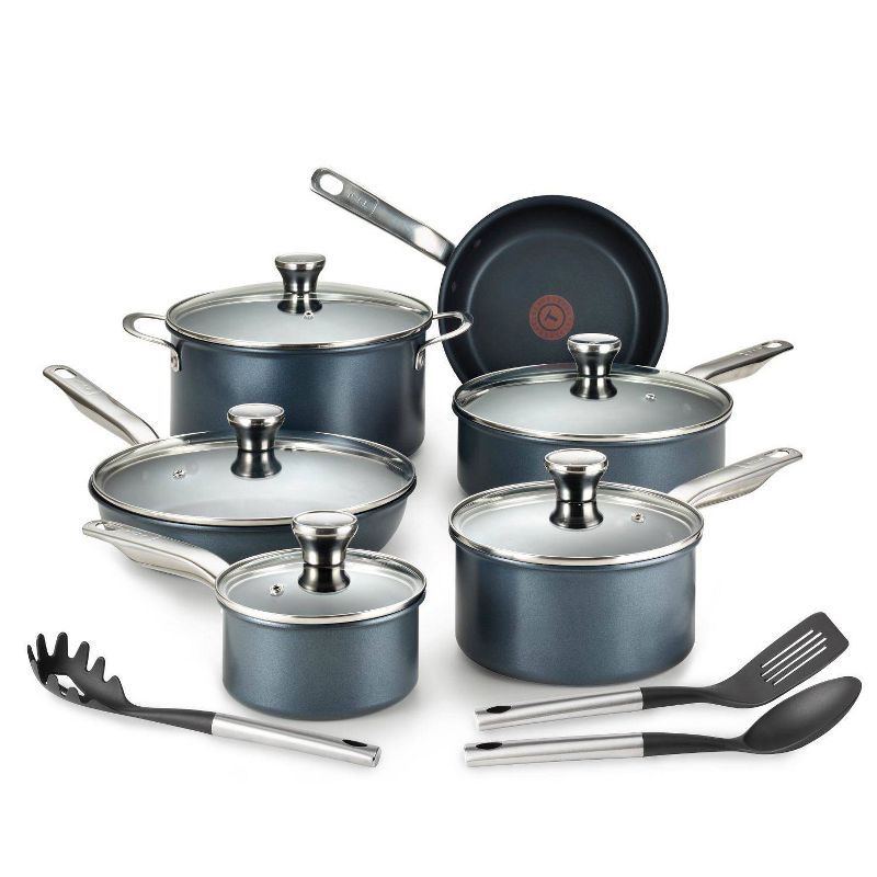 T-fal 14pc Cookware Set, Platinum Nonstick Black, 3 of 14