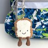 Wrapables Cute Plush Keychain Keyring Pendant Charm for Bag, Toast - 4 of 4