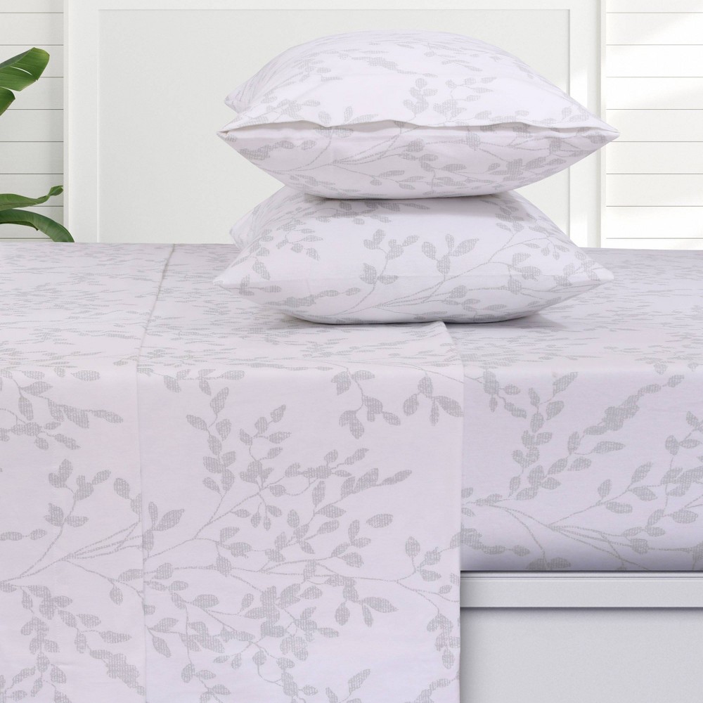 Tribeca Living King Liliana German Cotton Flannel Deep Pocket Sheet Set