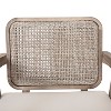 Sapphtopaz Patio Dining Chairs Wood Patio Chairs with Waterproof Thick Cushion, Unique Back Design for Garden, Patio, Lawn - 3 of 4