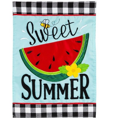 Evergreen Sweet Summer Watermelon Garden Applique Flag : Target