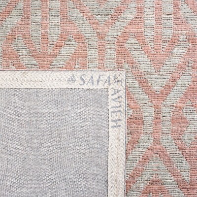 Cape Cod Blue and Rust Hand-Knotted Cotton Area Rug