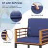 Tangkula Patio Dining Chairs Set of 6 w/ Seat Back Cushions & Heavy-Duty Metal Support - 3 of 4