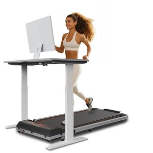 Naysaye 2 in 1 Folding Treadmill, Treadmill Under Desk Walking Pad with Remote Control for Home Office, ‎Gray, 22.3"*38"*46.46" - 1 of 4