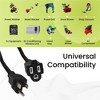 GoGreen Power (GG-13825BK) 14/3 SJTW Outdoor Extension Cord, Black, 25 ft - 3 of 4