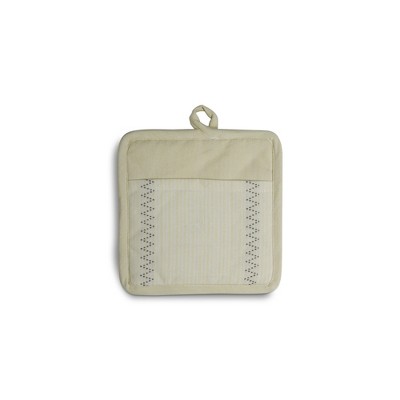 tagltd Natural Living Potholder Citron Made Of Bamboo Cotton With Hang Loop For Kitchen Counter Pots Pans