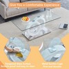 NicBex Rectangular Glass Top Coffee Table with Double Ring Base,Modern Minimalist Center Table for Living Room,Apartment,White - 3 of 4
