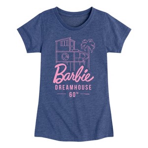 Girls' - Barbie - The Dreamhouse 60th Anniversary Fitted Short Sleeve Graphic T-Shirt - 1 of 4