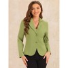 Allegra K Women's Elegant Work Office Lapel Collar Button Down Regular Fit Suit Blazer - 2 of 4
