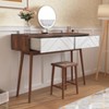 NicBex Console Table with 2 Carved Panel Drawers,Entryway Table with Handle Free Design,Modern Couch Table for Living Room,Natural - 2 of 4