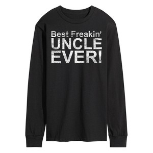 Men's - Instant Message - Best Freakin Uncle Ever Long Sleeve Graphic T-Shirt - 1 of 4