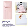 8 Piece Quilted Solid Stripe Comforter, Sheet Set and Mattress Protector Bedding Bundle by Sweet Home Collection® - 4 of 4
