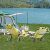 DOMETOUR Heightened Oxford Cloth Silver White Aluminum Tube Bearing 220 LBS Beach Chair Yellow - 4 of 4