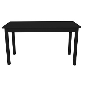 HomeRoots 60" Black Solid Wood Dining Table - 1 of 4