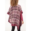 Women's Plaid Open Ruana Pullover - mystree OS - 2 of 4