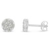 Haus of Brilliance Sterling Silver Rose-Cut Diamond Floral Cluster Stud Earring - 3 of 4