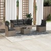 vidaXL 6 Piece Patio Sofa Set with Cushions - Gray With Table - 2 of 4