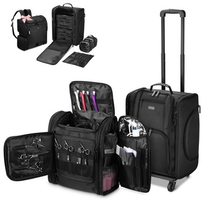Byootique Rolling Train Case & Hair Tools Travel Bag Kit
